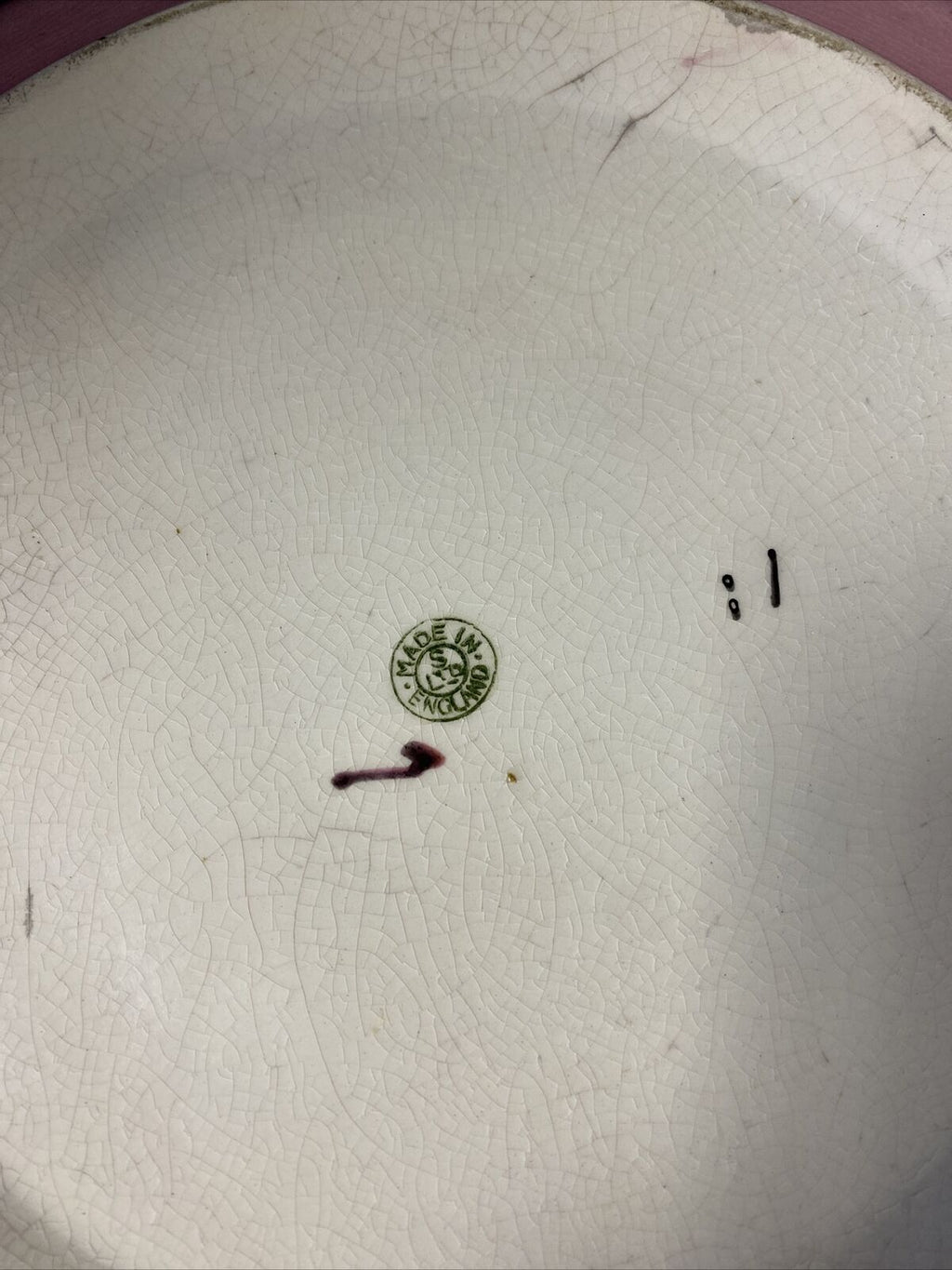 Swinnertons 1930's Very Large pottery bowl Pink 41cm Very Rare Bowl - (8122)