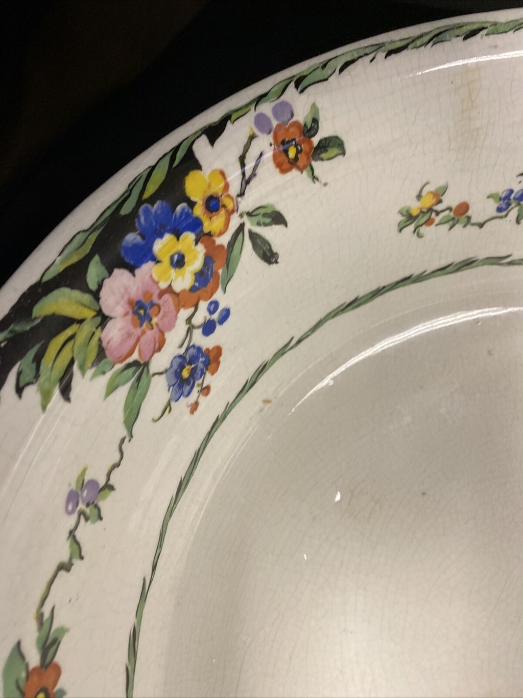 Swinnertons 1930's Very Large pottery bowl Pink 41cm Very Rare Bowl - (8122)