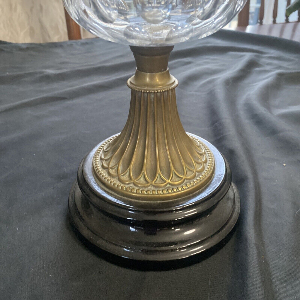 Oil Lamp brass Victoria Patent Aladdin chimney glass bulb - 9402