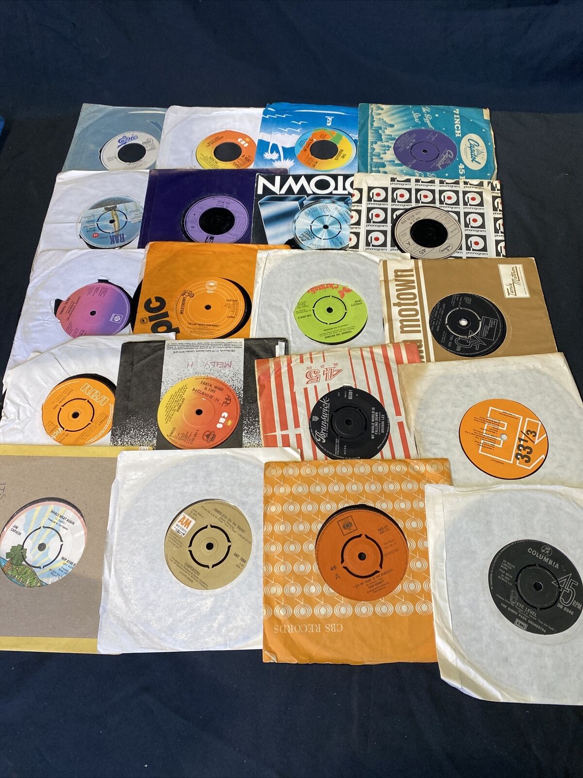 Vintage 1980's 7" Singles x20  Buggles Commodores Wild Cherry + More (8363