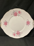 Duchess Fine China Pink Rose Cake Plate  - (1592)