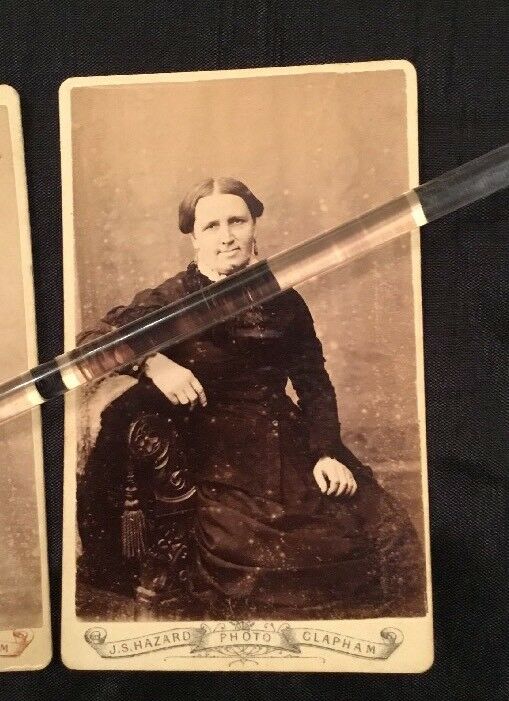 Victorian CDV Cabinet Photo -1870’s Hazard London X 2 Husband & Wife (2314