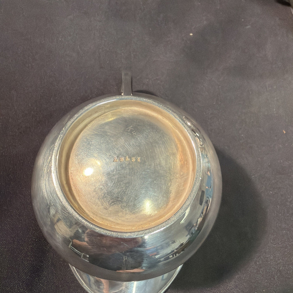 Silver Plate 1920's Sugar Bowl and Creamer Excellent Condition - (2059)
