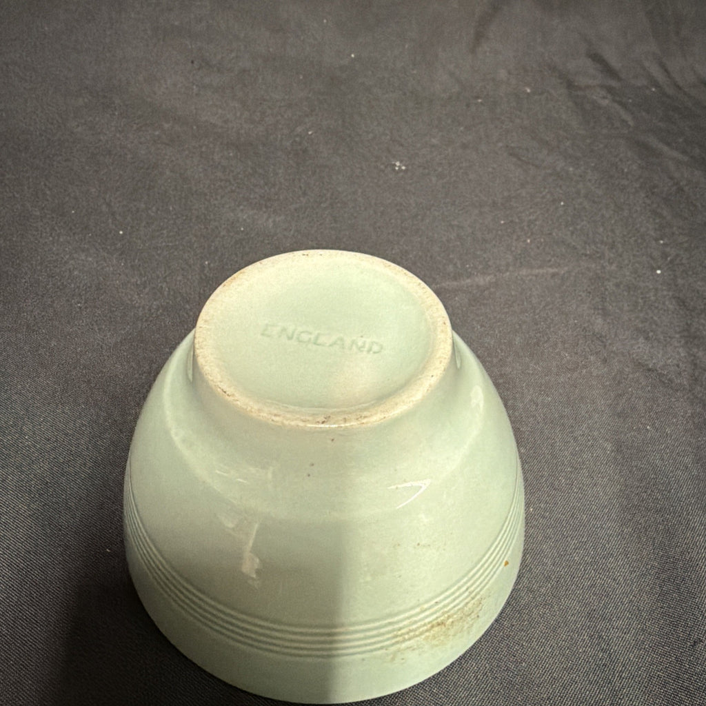 Wood's Ware Beryl Utility Green 1940's Sugar Bowl 7.5cm tall, 11.5 D.- (1928) 