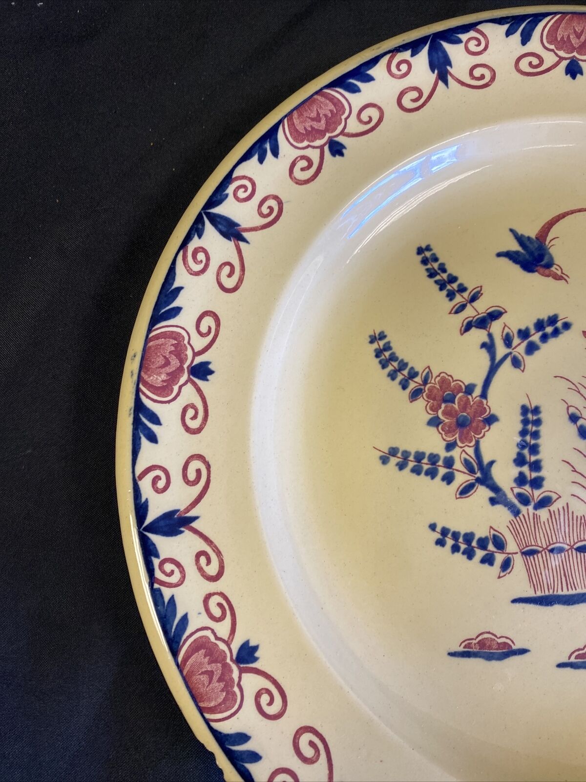 Wedgwood Van Hoorne Stoneware 32cm Plate dated 1899 two chips on back edge (7655