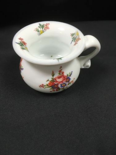 Antique Milk White Glass thick pressed potty ornament 8cm approx. - (2776)
