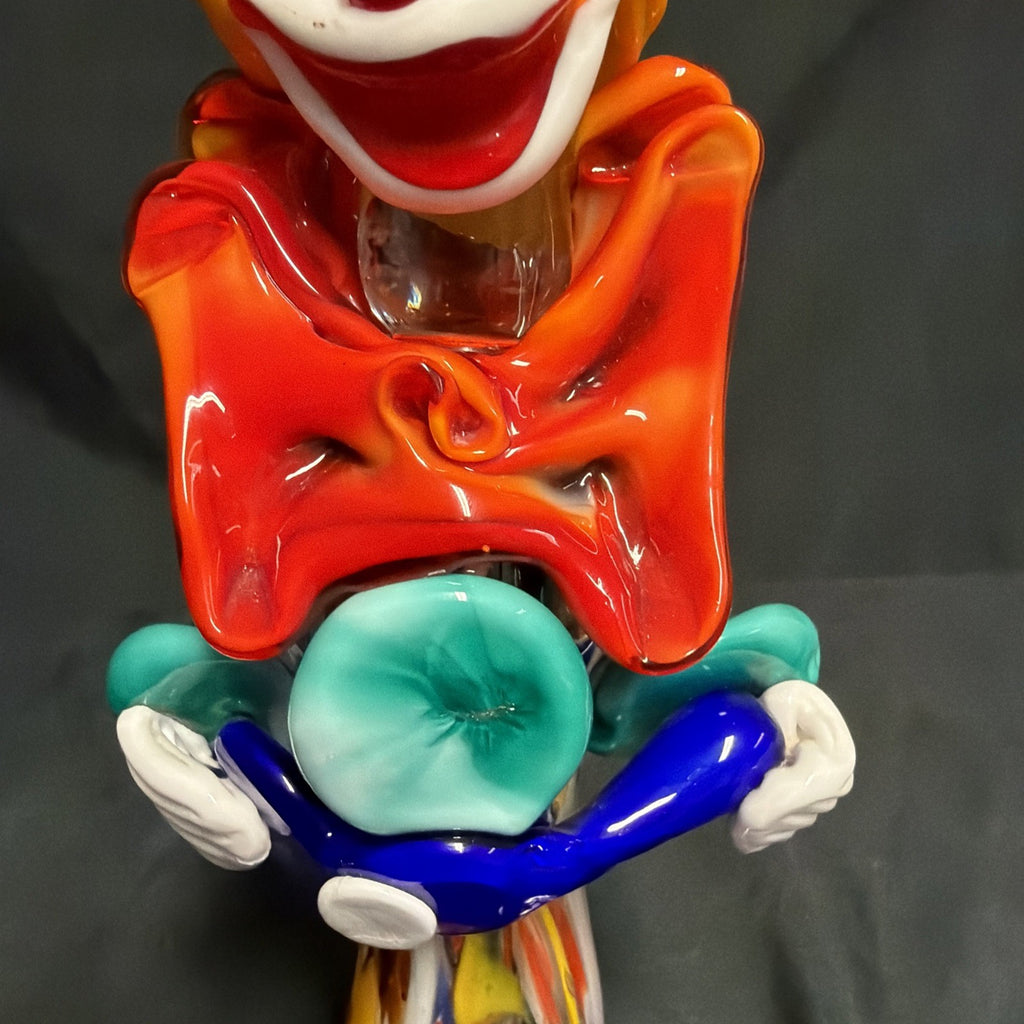 Genuine 1960's Murano Glass Clown with Guitar 10" with label Musician - (1962)