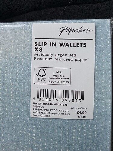 Wallet Folders 8 x individual folders in 4 designs.  Takes A4 documents - (3813)