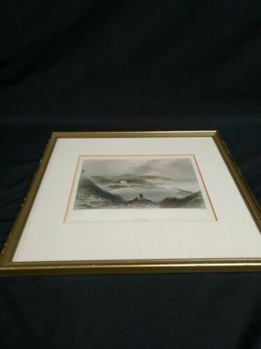 W.H.Bartlett R.Wallis 1840 Original Engraving BANFF - Framed - (7010)