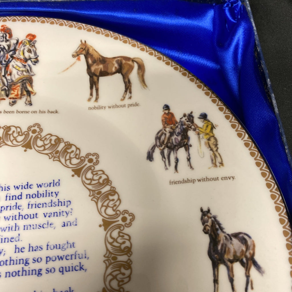 "The Horse" Fine Bone China Plate By Aynsley FR Gray Aldridge 27cms -(1604)