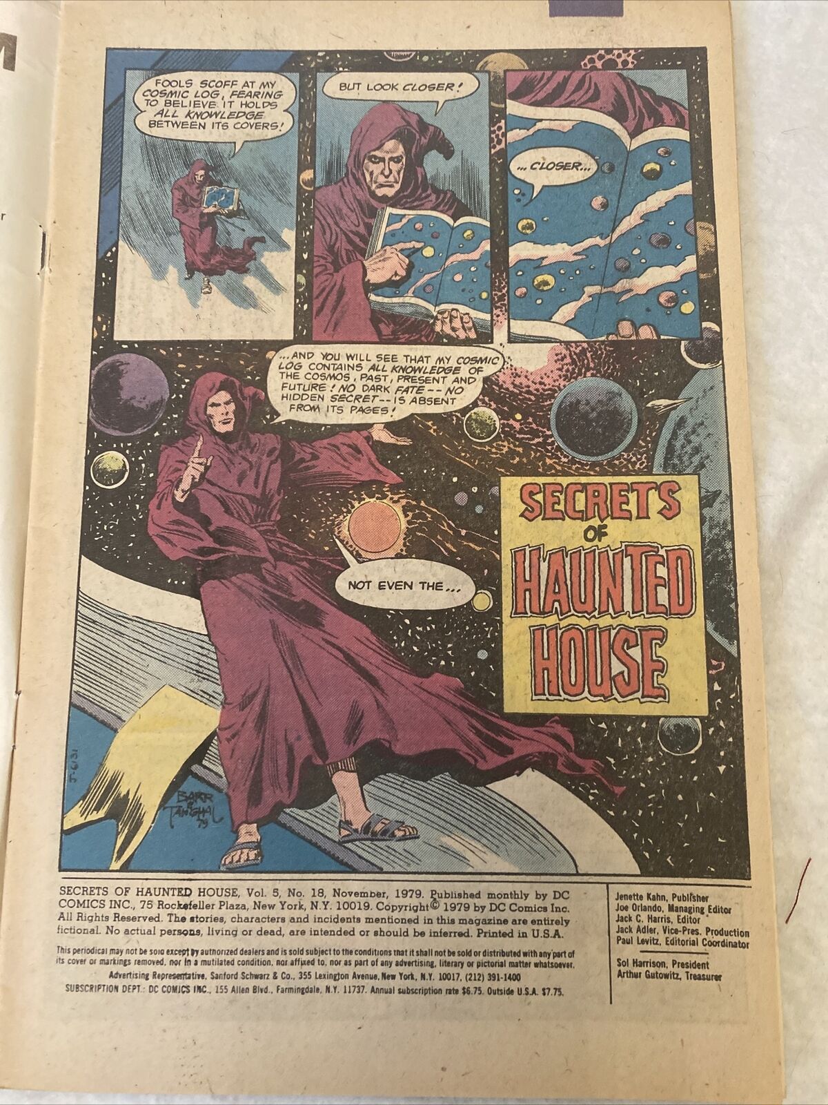 COMIC - DC Comics Secrets of HAUNTED HOUSE - Nov 1979 - New York - (8841)