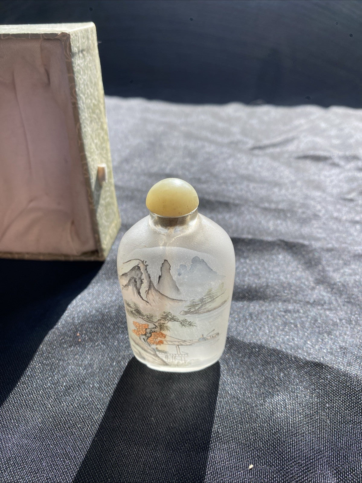 Japanese Scent Perfume Snuff Bottle Hand Painted Boxed - (1050)