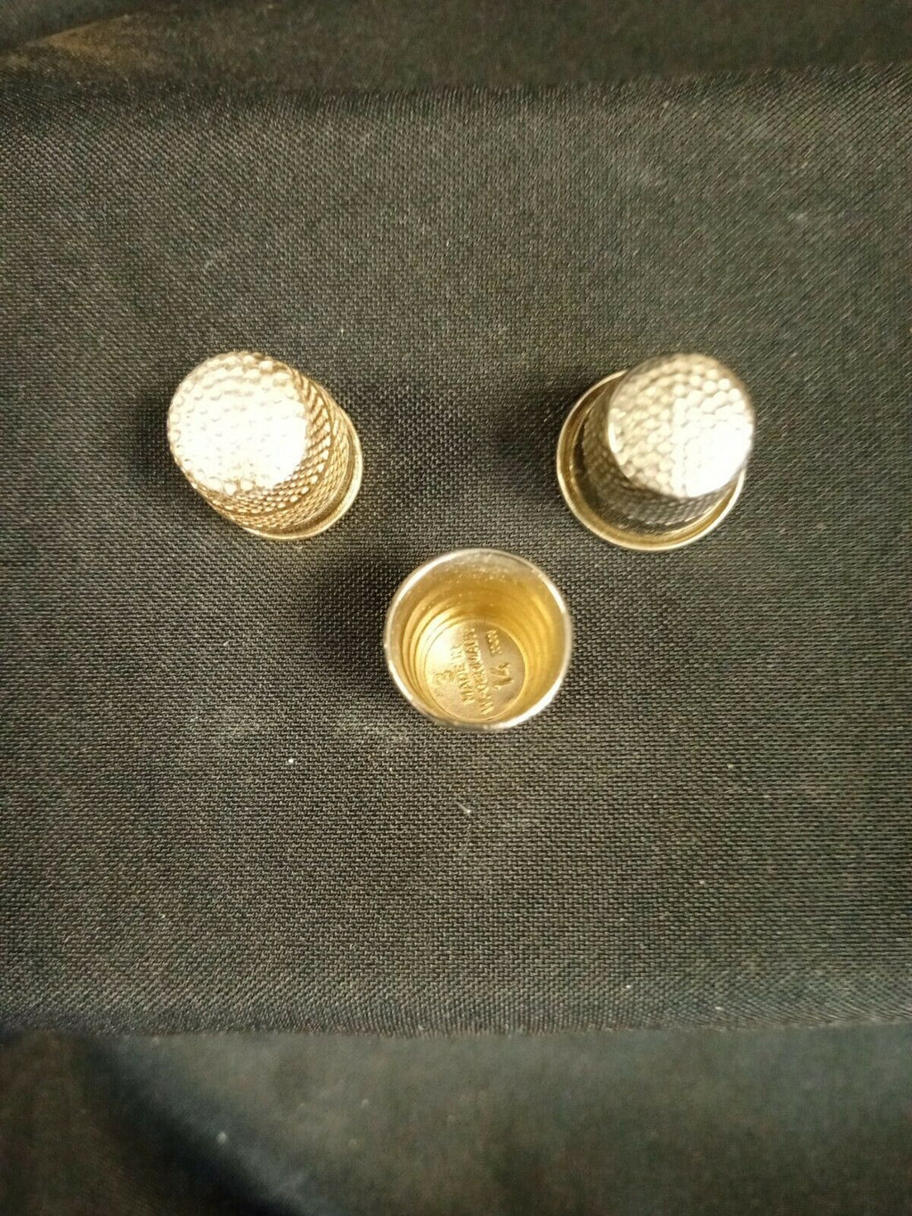 Antique Thimble made in West Germany Stamped inside #3 W. Germany 14mm -(7933)