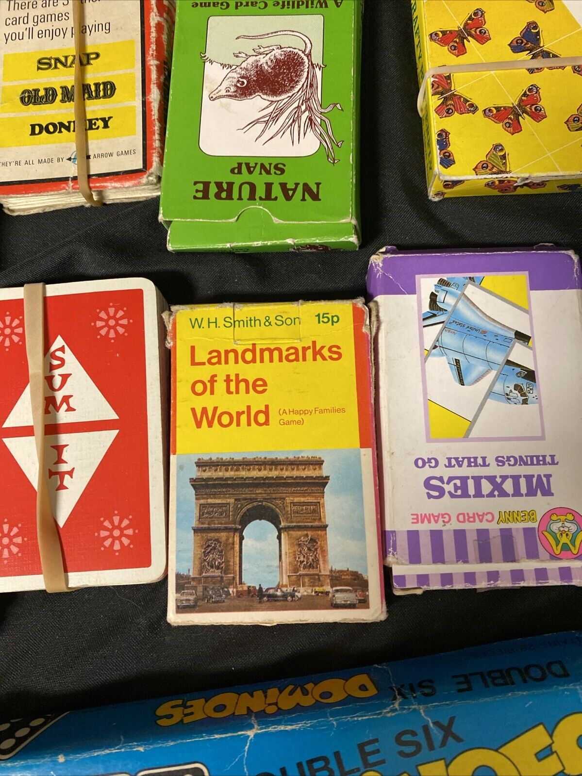 Vintage Card & pocket games x 10 National Trust Happy Families etc (5431)