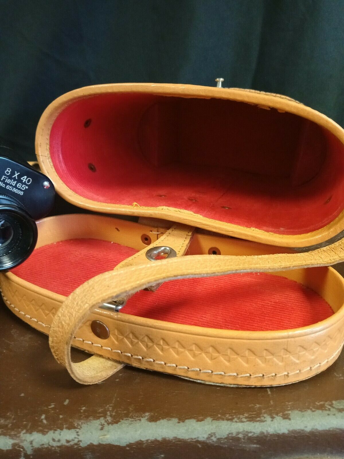 HELIOS Vintage Binoculars 8x40 F6.5 Original Leather case + Vintage case (7984