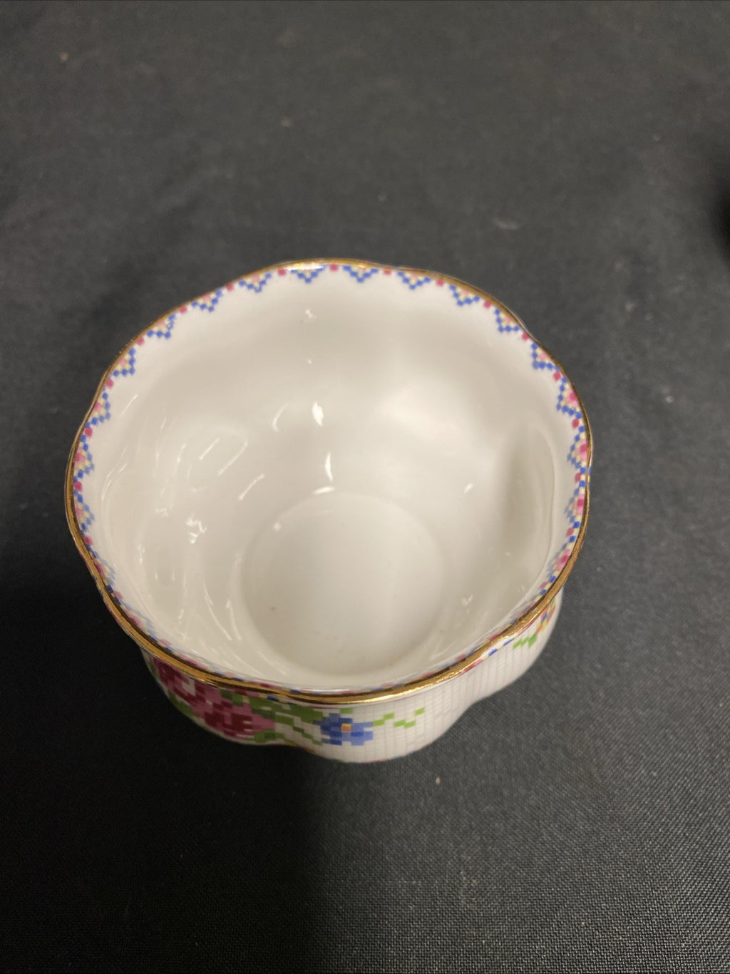 Royal Albert Bone China Petit Point RD778676 Sugar Bowl & Creamer Jug - (1762)