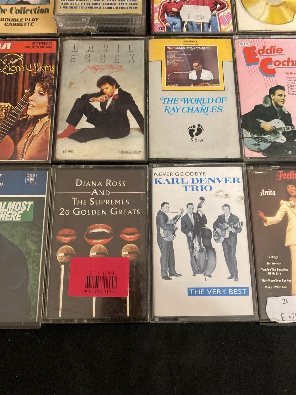 20 Cassette tapes Mainly 60's / 70's Searchers Ross Cochran - (1736)