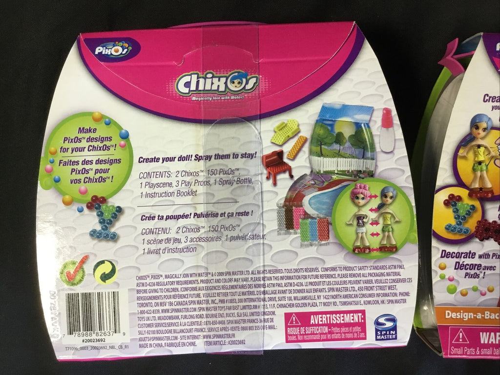 Spin Master Pixos Chixos 2 Packs Brand New Magically Join With Water - (7319)