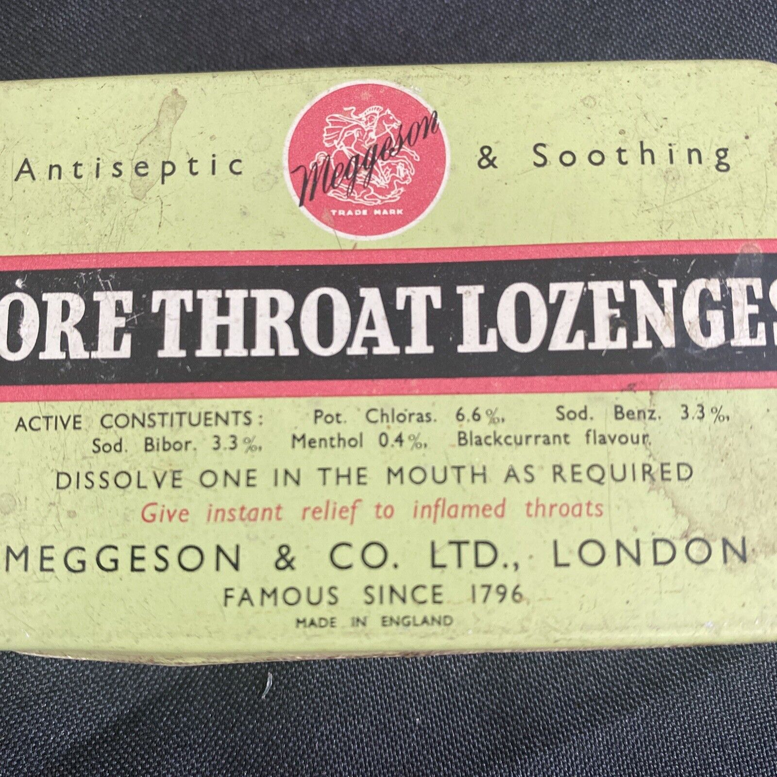 Antique Pharmacy Apothecary Unopened Meggeson Lozenges - (9624)