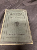 A School Arithmetic Hall & Stevens 1935 Book Without Answers - (5597)
