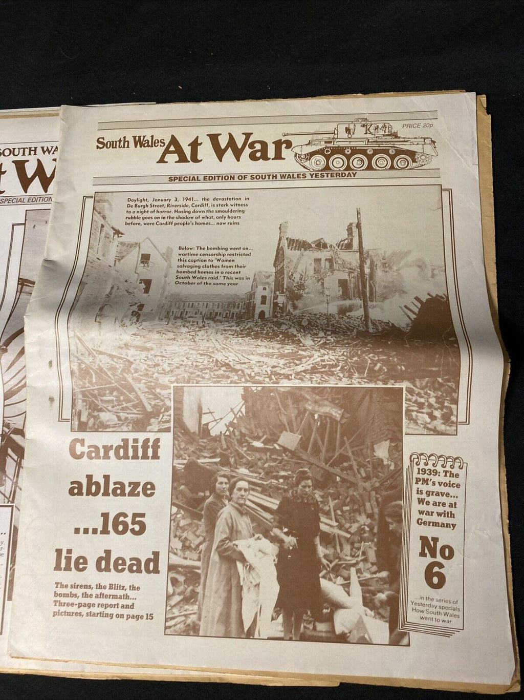 South Wales Echo 1989 - At War x 3, Yesterday x 1, News from 1900 to 1989 - (5416)