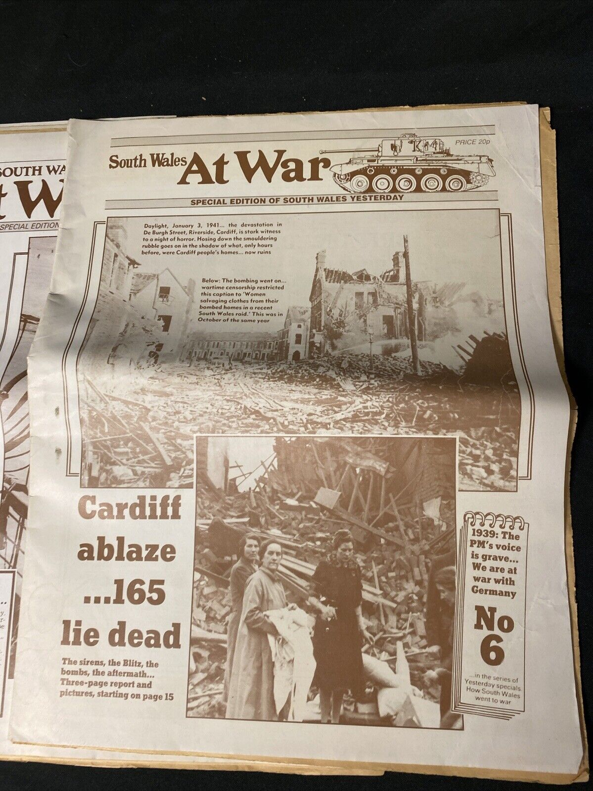 South Wales Echo 1989 - At War x 3, Yesterday x 1, News from 1900 to 1989 - (5416)