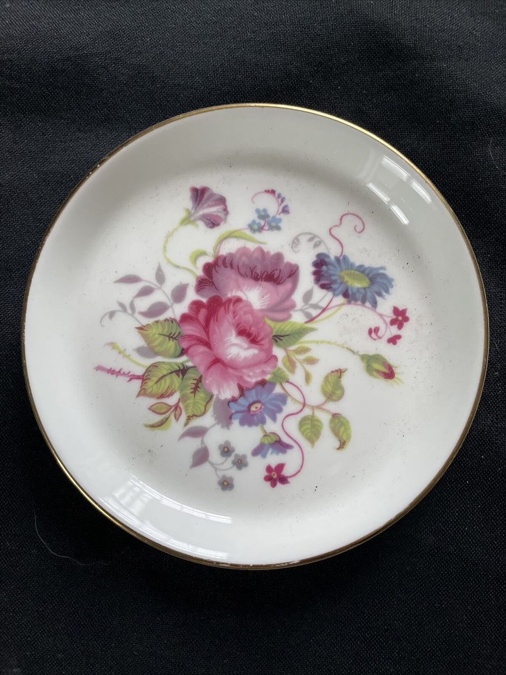 Coalport Bone China Pin Dish mint condition floral collectors - (9372)