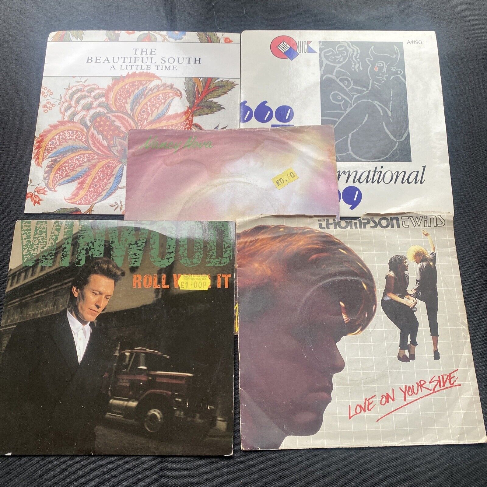 Vinyl Records 7" Singles 5 x 1980's The Quick, Thompson Twins, Winwood - 9444
