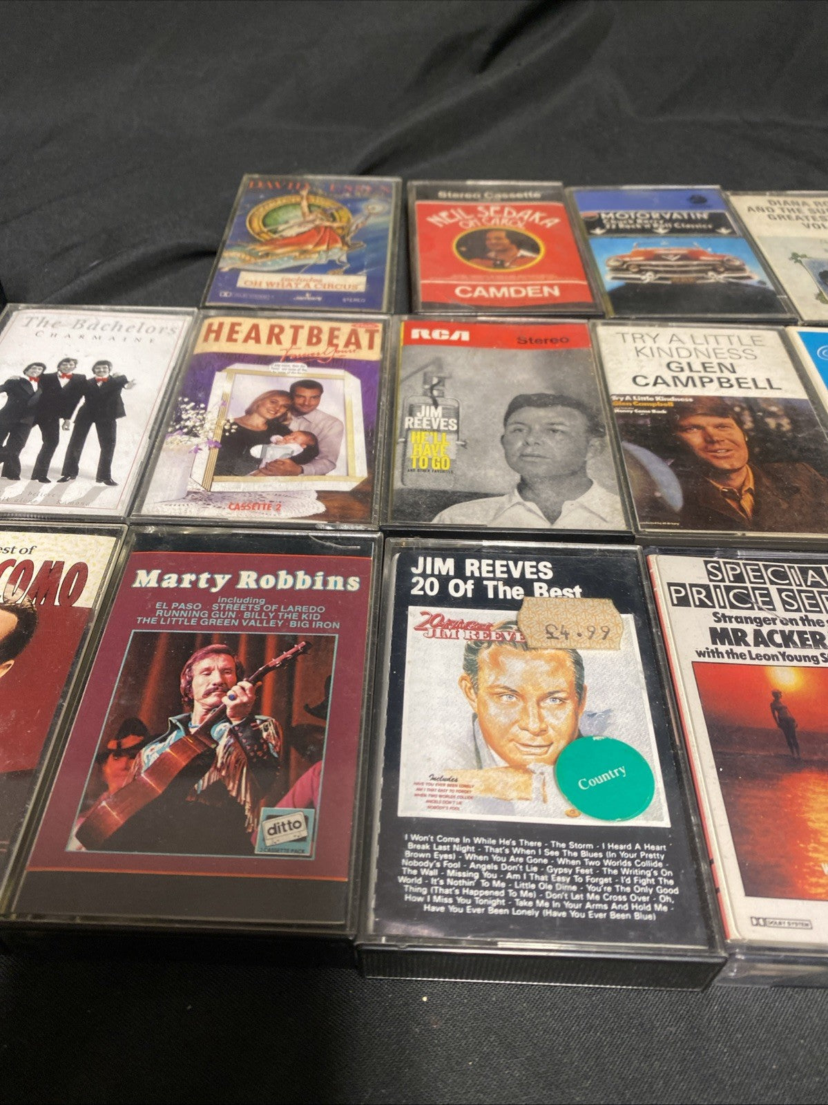 20 Cassette tapes Mainly 60's / 70's Valli Ross Essex Como Bilk - (1737)