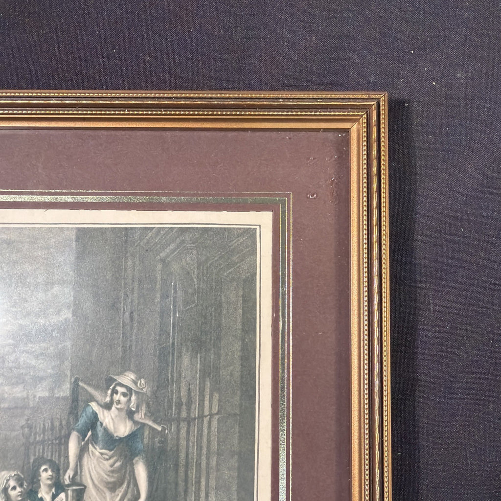 F Wheatley & Schiavonetti Cries of London engraving "Milk Below Maids" Framed - (2021)