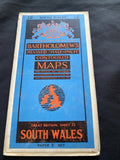 South Wales Bartholomew Revised Half Inch contoured Paper Map #12 (1274)