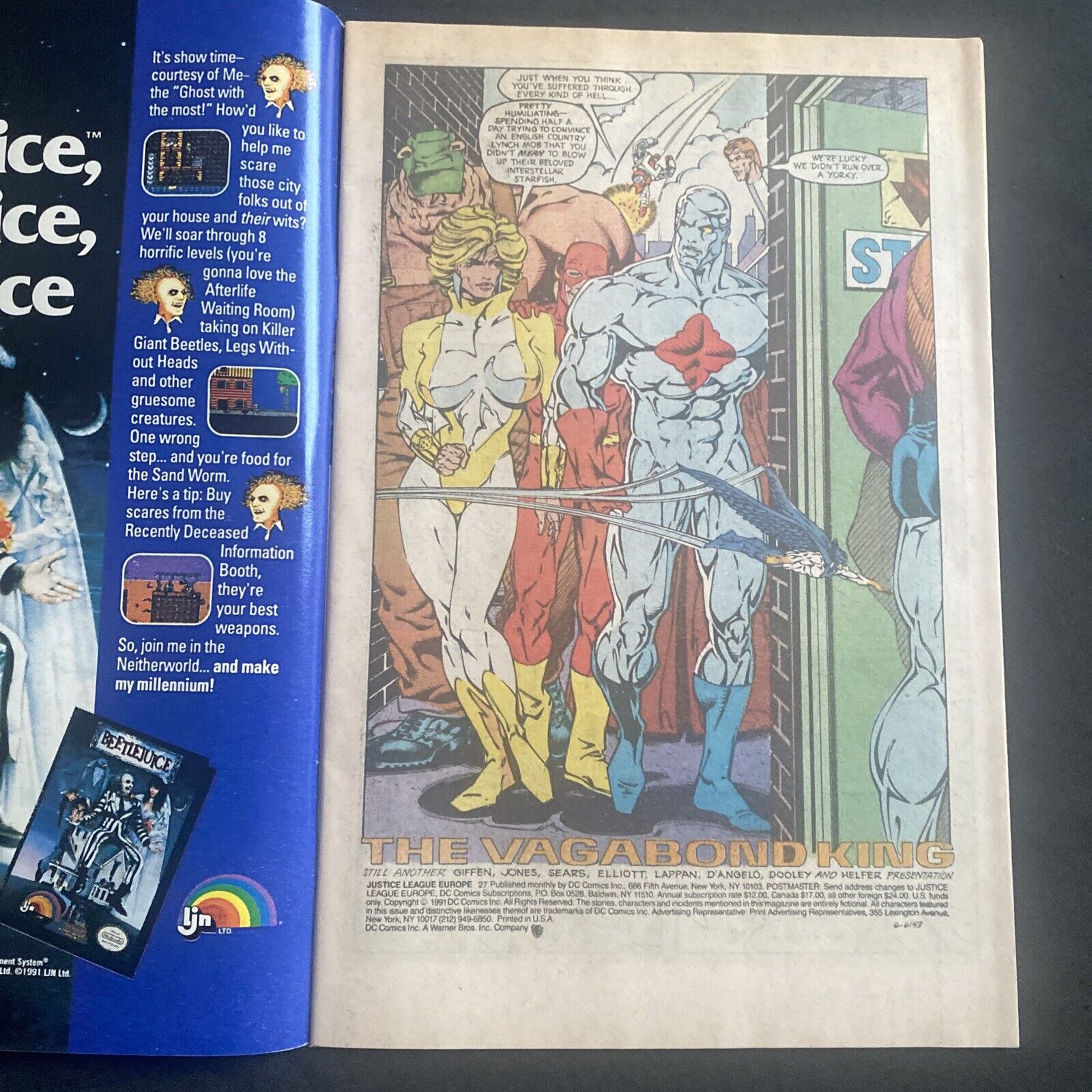 COMIC - DC Comics Justice League EUROPE - Jun 1991 - The FLASH - (8783)