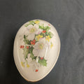 Trinket Box EGG -  Sadler Staffordshire England Pottery Floral Design - (9220)