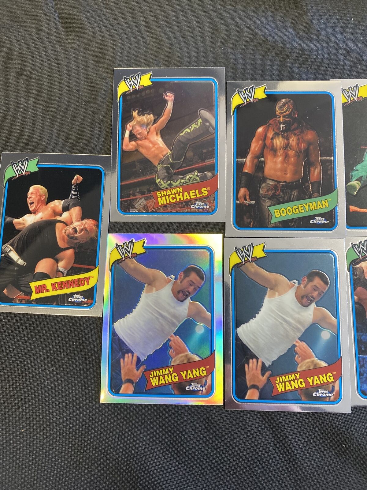 Topps WWE Chrome 2008 MINT Opened to Identify 9 x Chrome Cards - (6657)