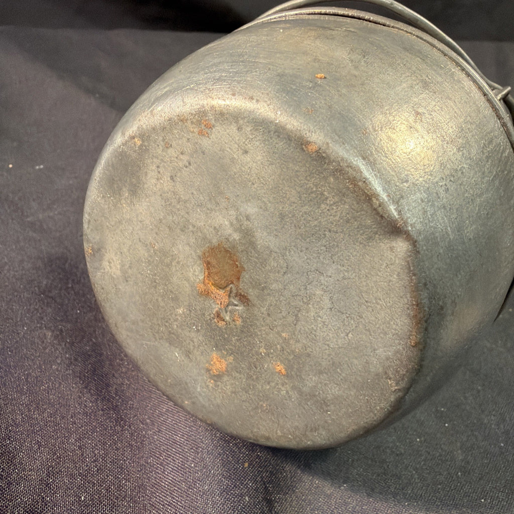 Antique Dinner Pail metal possibly tin? with lid - (2038)