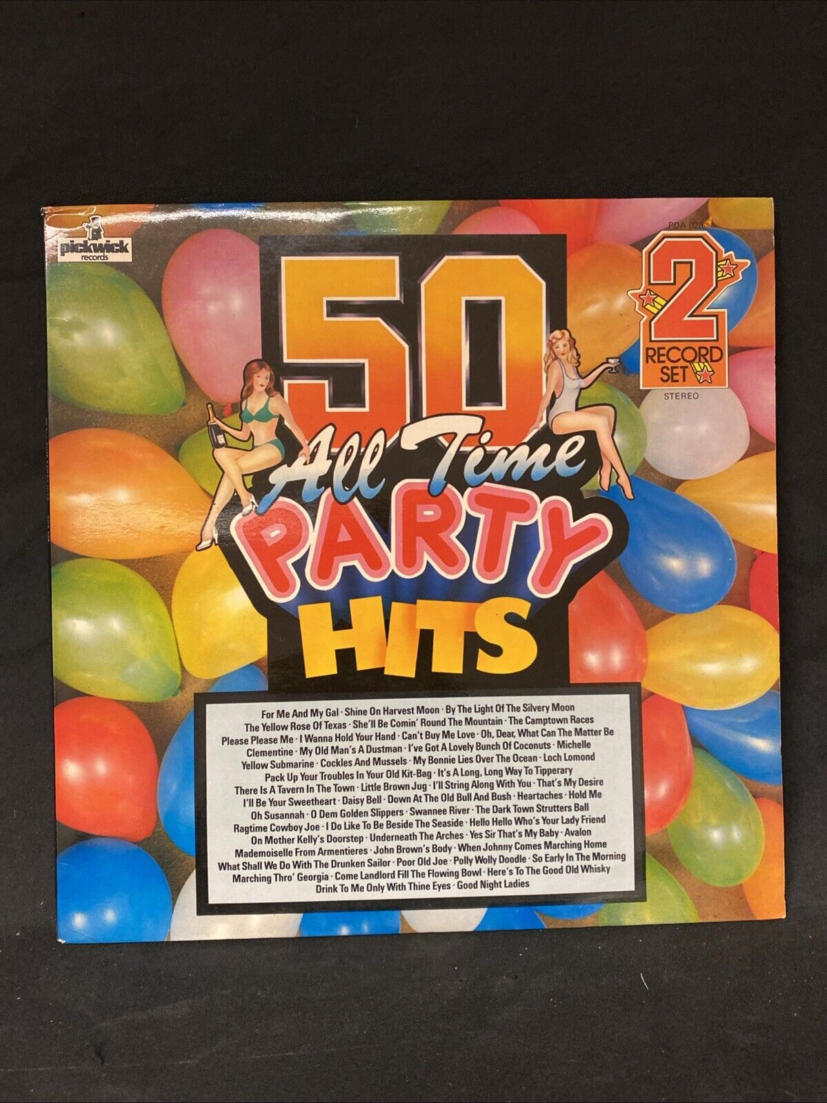 VINYL RECORD - 50 All Time party hits - Double LP 1970's - (5677)