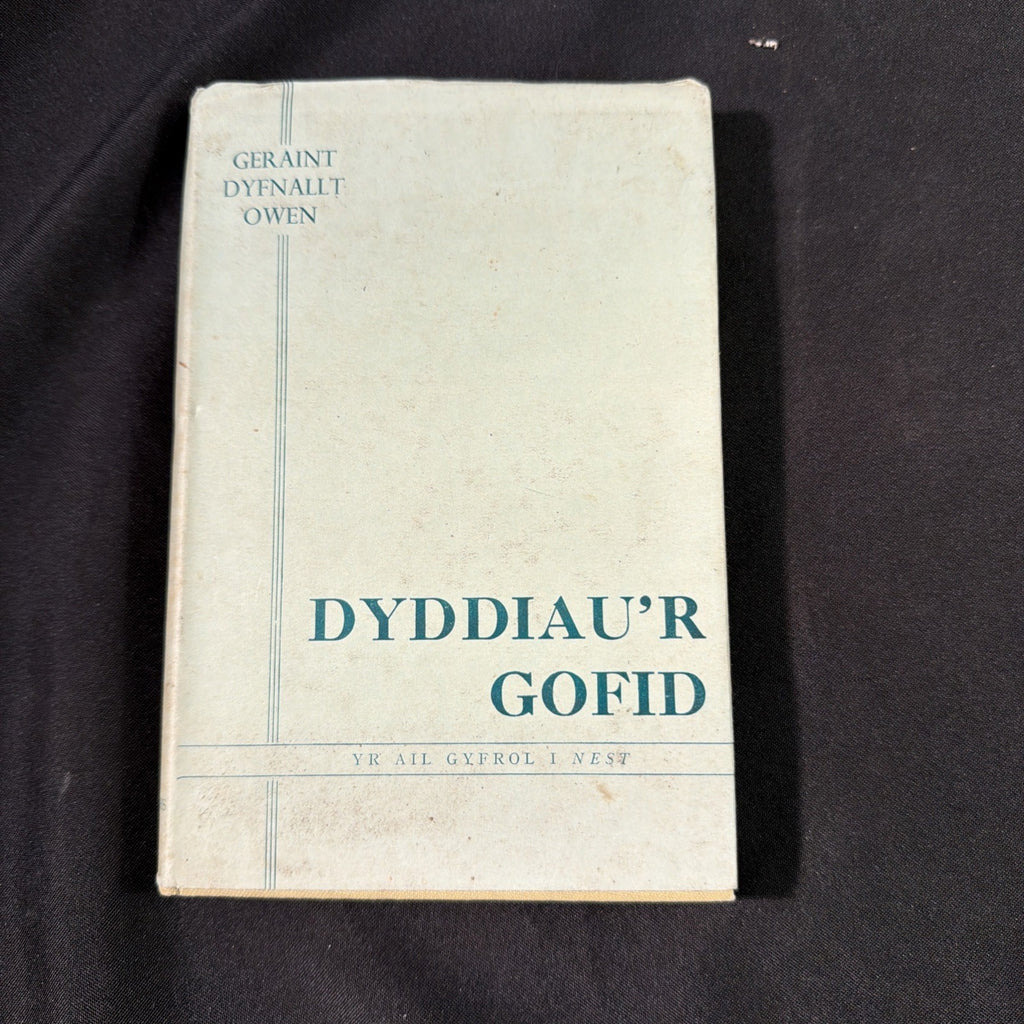 Dyddiau'r gofid, Geraint Dyfnallt Owen - Welsh Language book - (1875)
