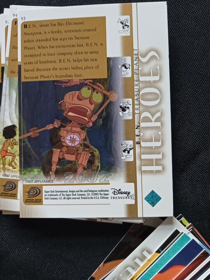 Upper Deck 2003 Disney Treasures Series Set x71 different Trading Cards -(5742)