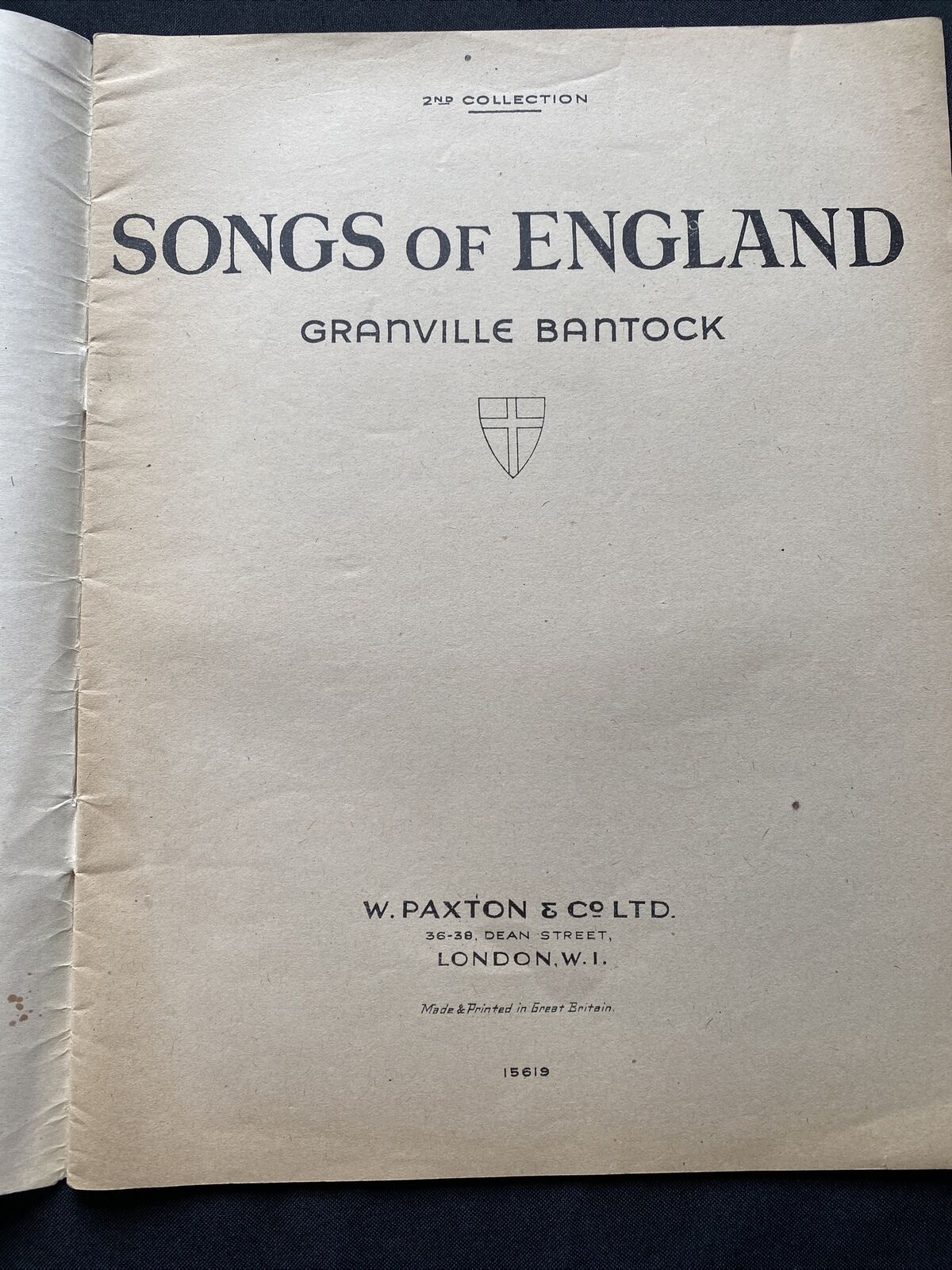 Piano Music Book 1943 Songs of England , W. Paxton & Co - (9585)