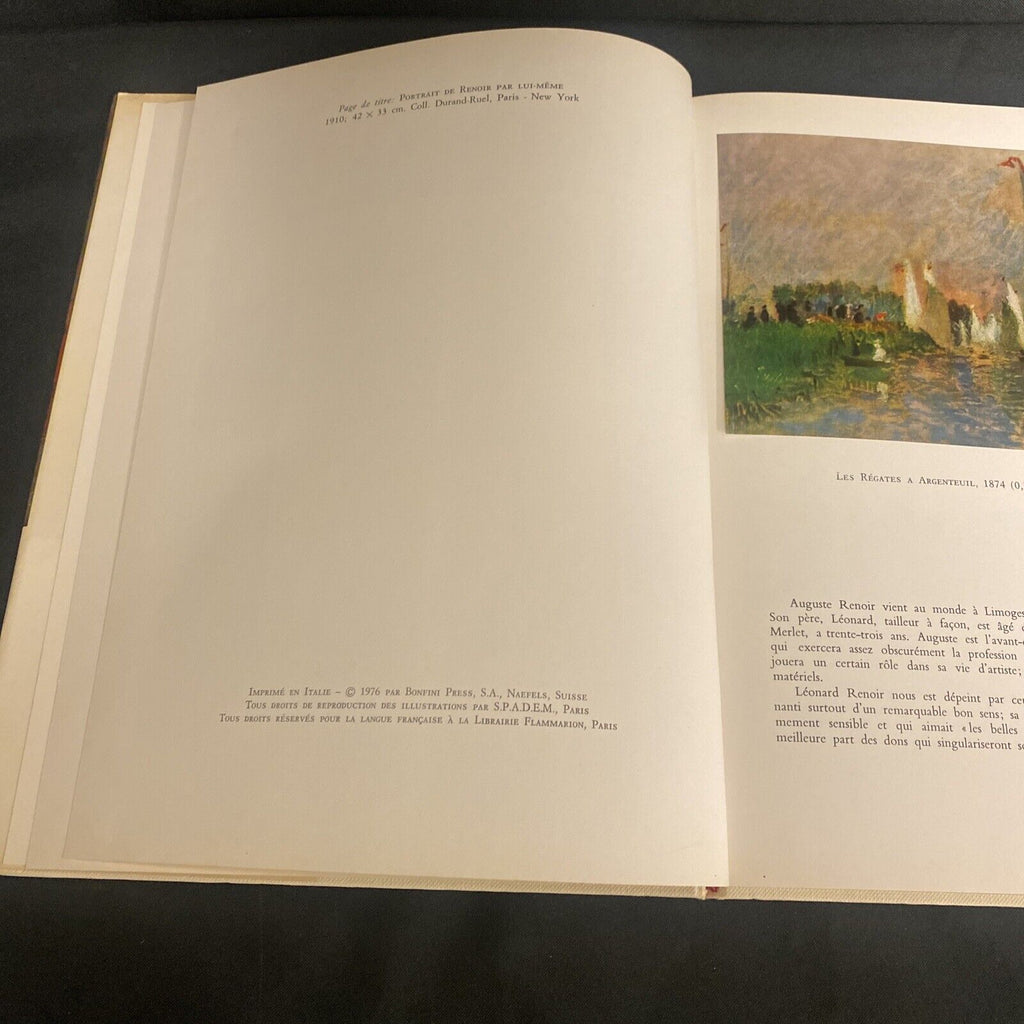 BOOK - Renoir - Maximilien Gauthier French Text Hardback 1976 - (9106)