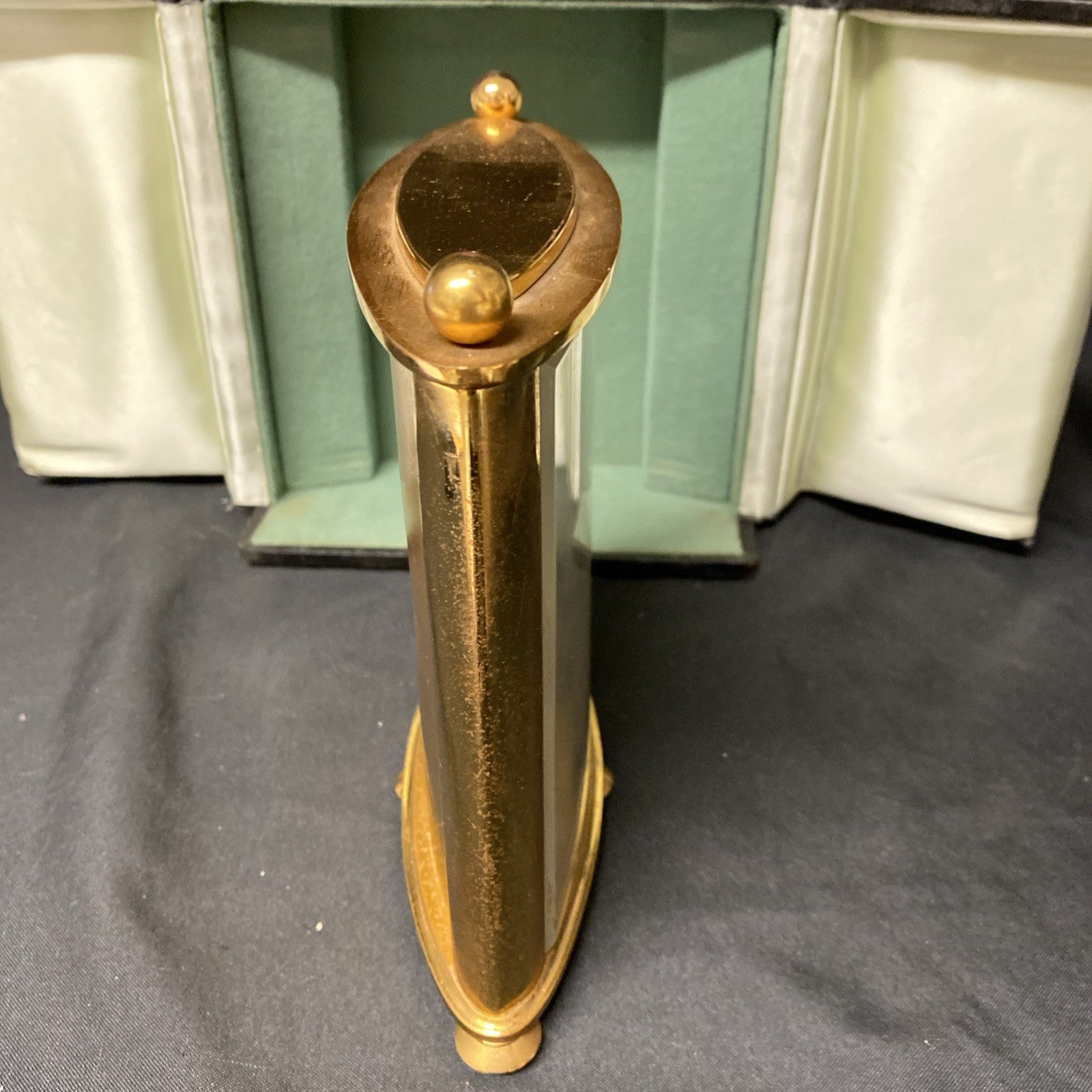 Mappin & Webb Angelus Boxed Clock very heavy brass 1930's Needs Repair -(1733)