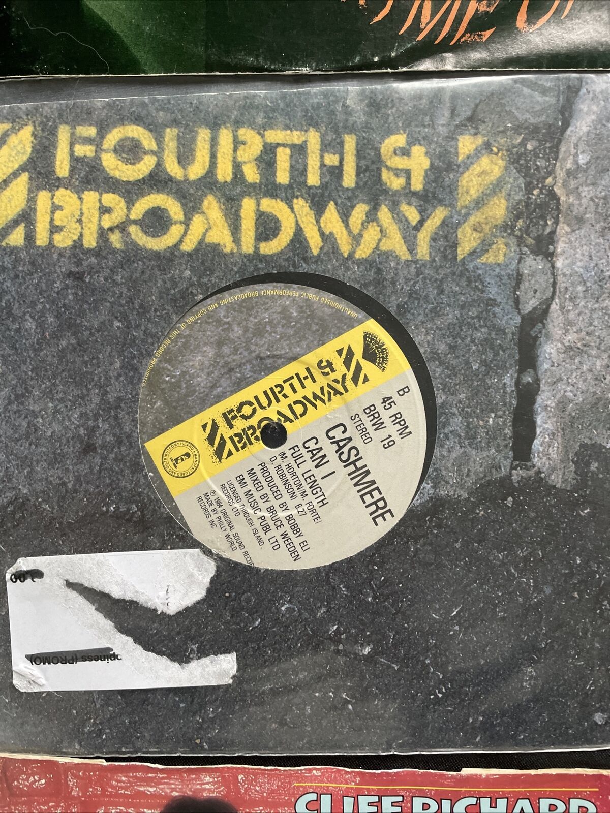 Vinyl Records 7" Singles 5x 80's Cliff Richard, 4th & Broadway, Tommy page -9399