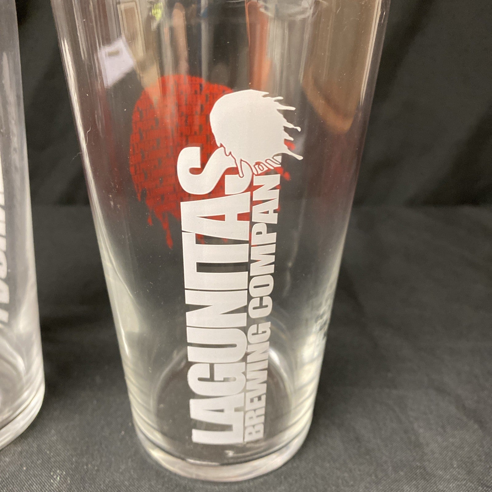 2X Lagunitas Brewing Co. Pint Glasses Lager Beer Drinks Home Bar Pub (1337)