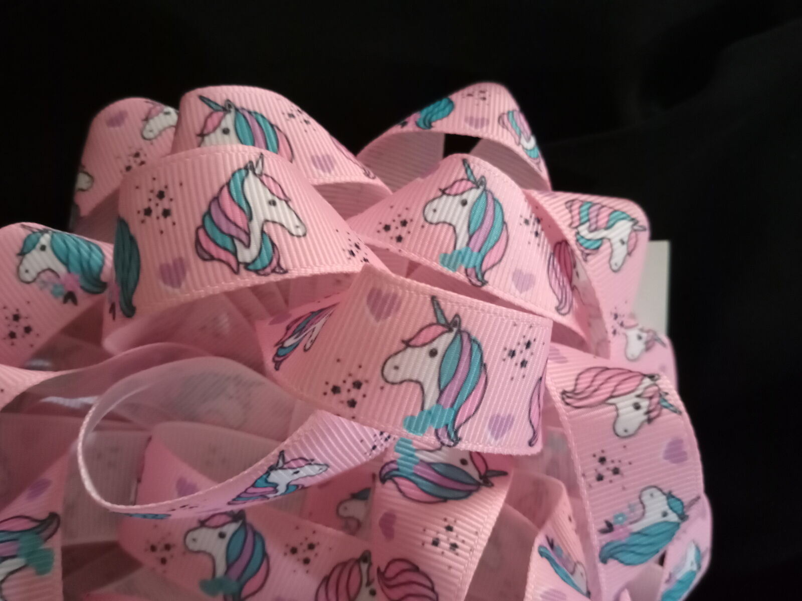 BULK BUY 24 x BOW Pre Made - Unicorn Print quality Grosgrain large 5"  Bow Paperchase