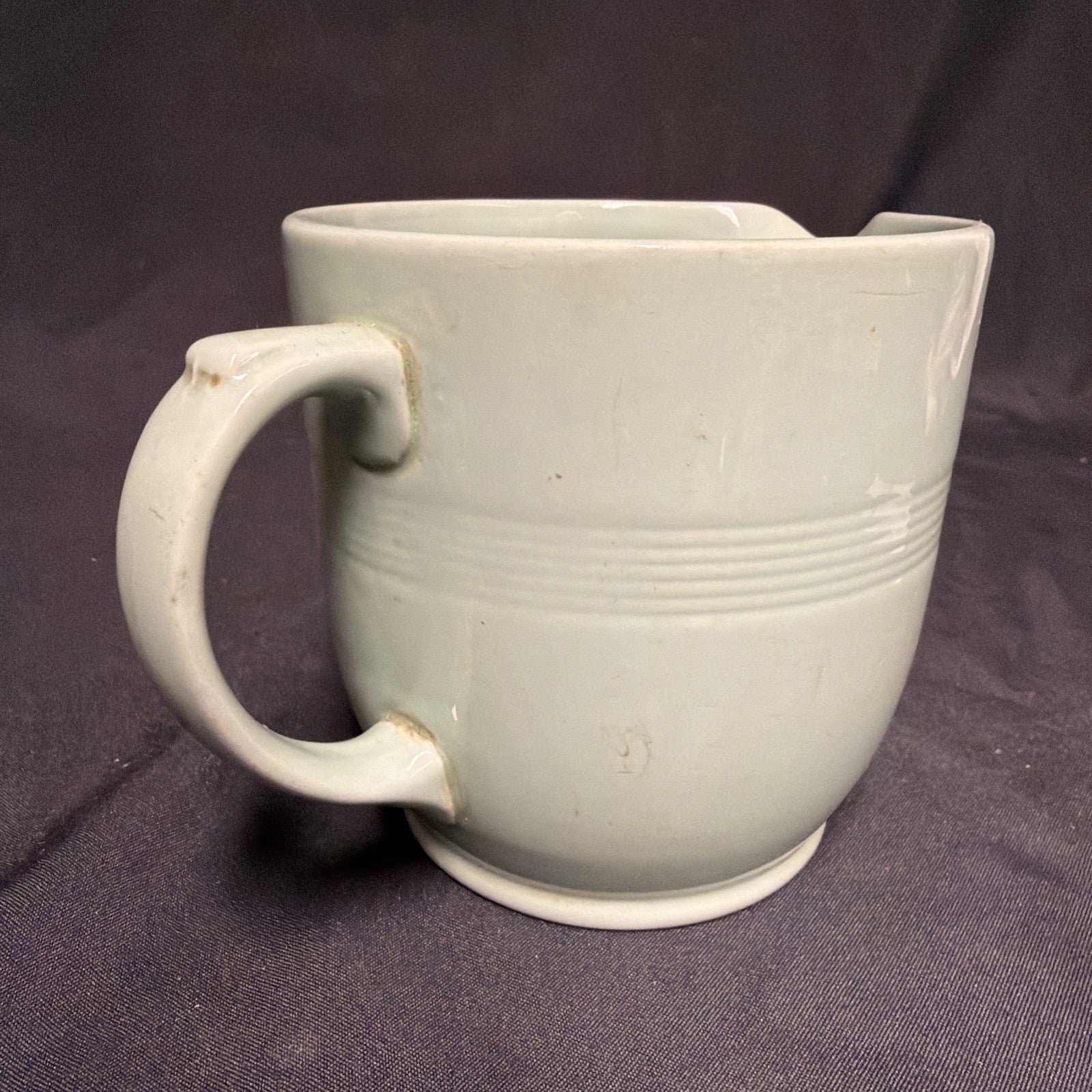Wood's Ware Beryl Utility Green 1940's large Jug 12cm tall, 13Cm D.- (1924) 