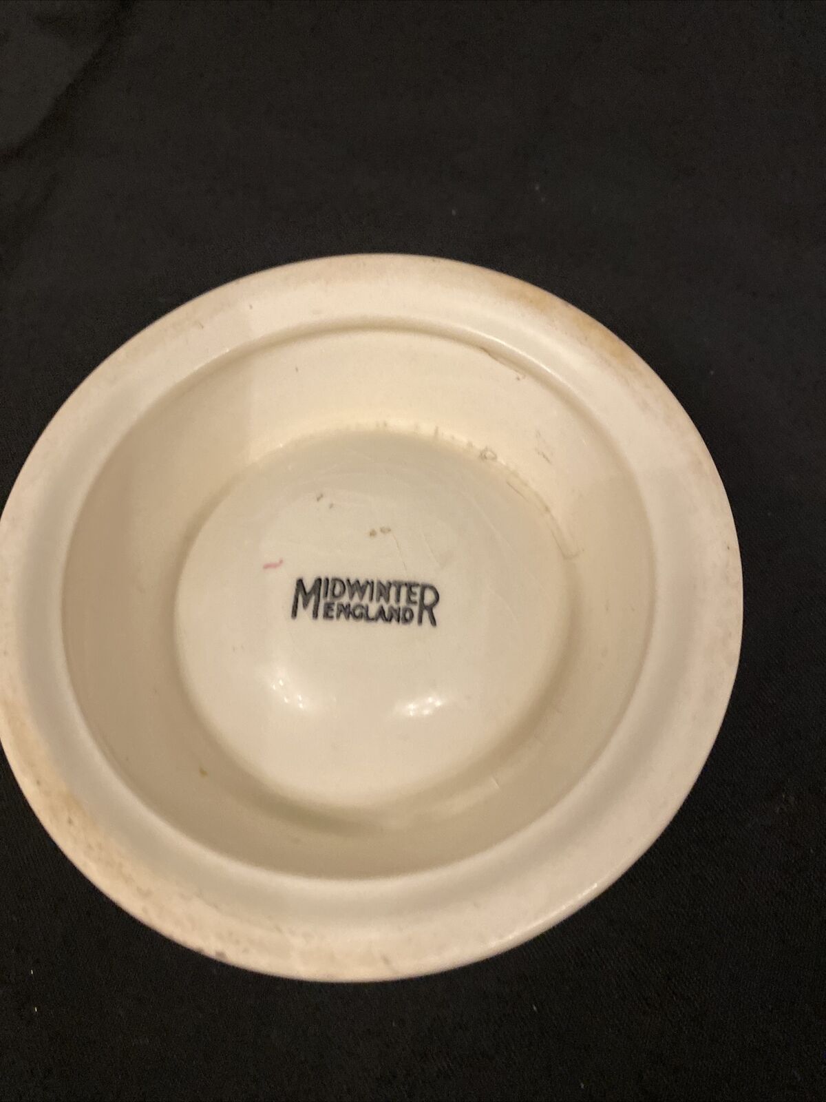 Vintage Midwinter Crinoline and Gilt 2 x Trinket Dressing Table dishes - (8526)