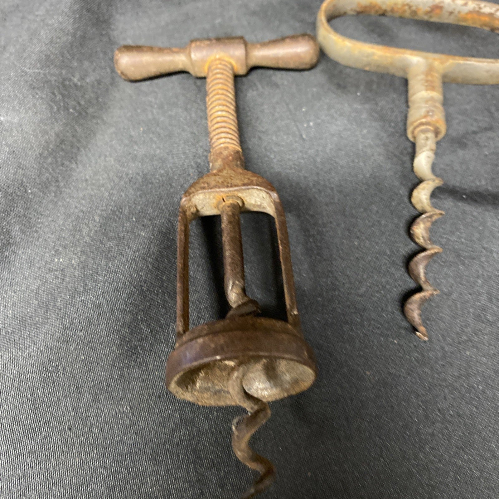 Antique Corkscrew bottle opener possibly German + one other - (1417)