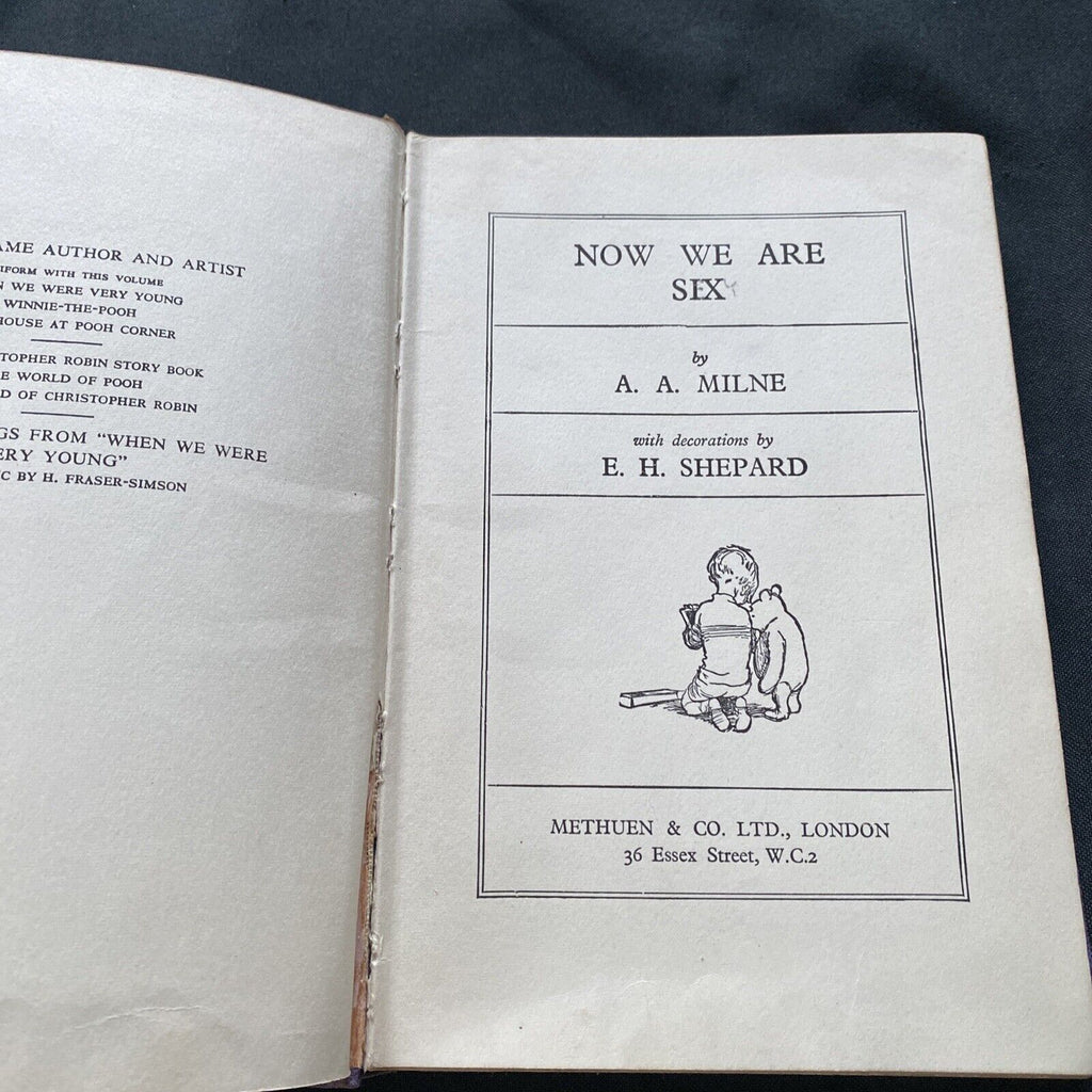 BOOK - 1961 NOW WE ARE SIX - A.A. Milne Methuen & Co - (9577)