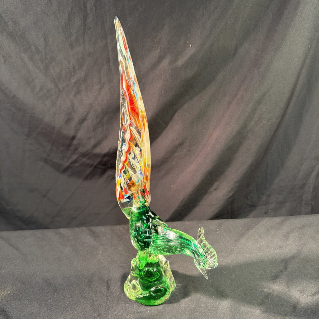 Murano pheasant incredible 45cm tall coloured glass Vintage - (2081)
