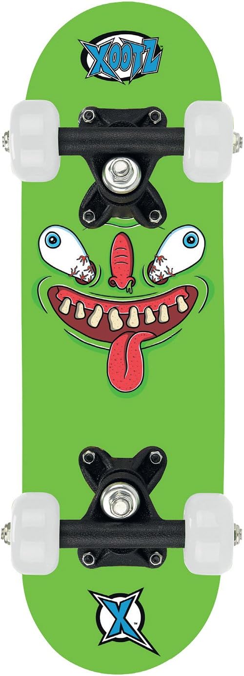Xootz Mini Skateboard 17" Kids age 3+ Green Monster Design